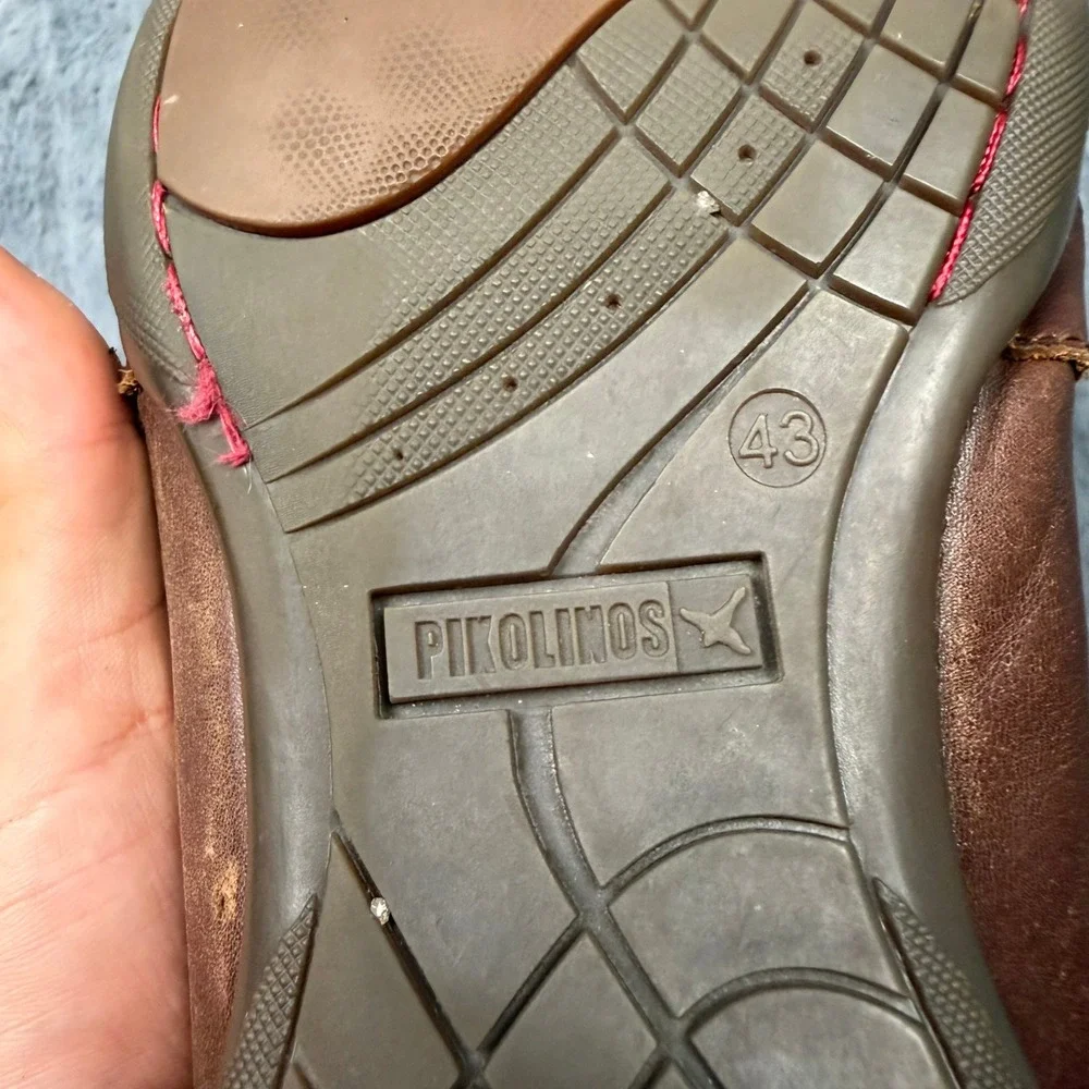 Pikolinos San Lorenzo Brown Leather Slip On Loafers Mens Size 43 10896